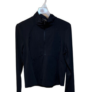 PINK Victoria's Secret Black Half Zip Long Sleeve Pullover Large